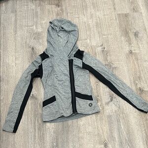 Hurley Gray Heather Hooded Pullover with Black Trim